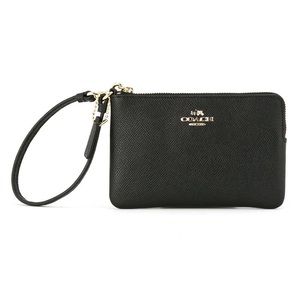 NIB - Coach - Black leather wristlet